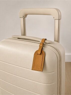 Louis Vuitton Tan Leather Luggage Tag - Small 1.5x3